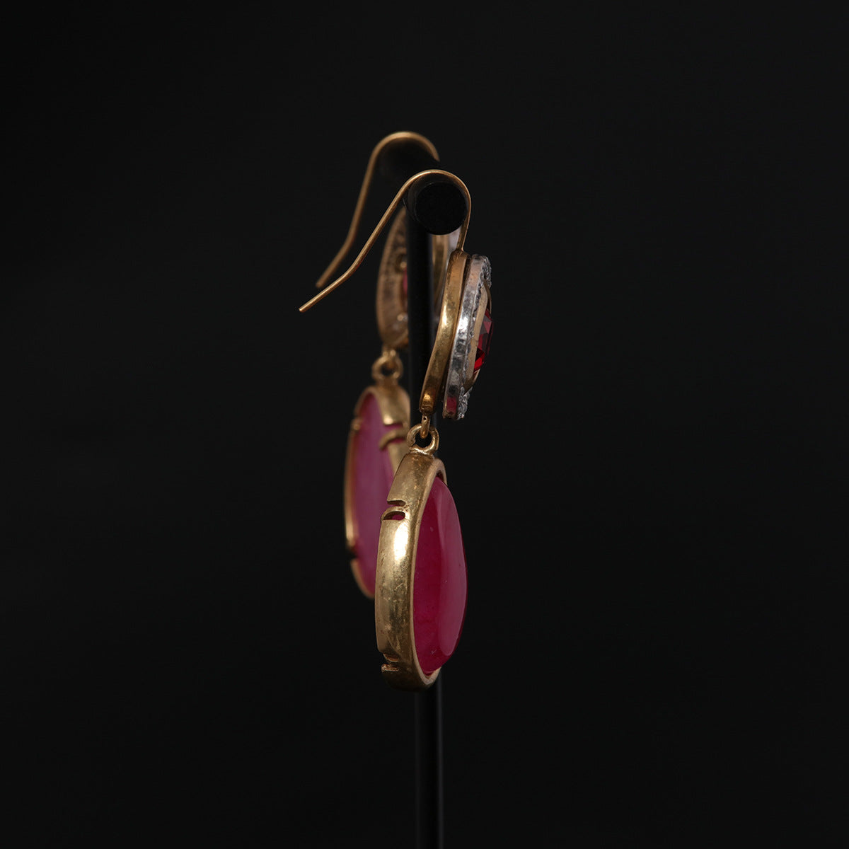 Vintage Natural Stone Statement Earrings Gift Jewelry