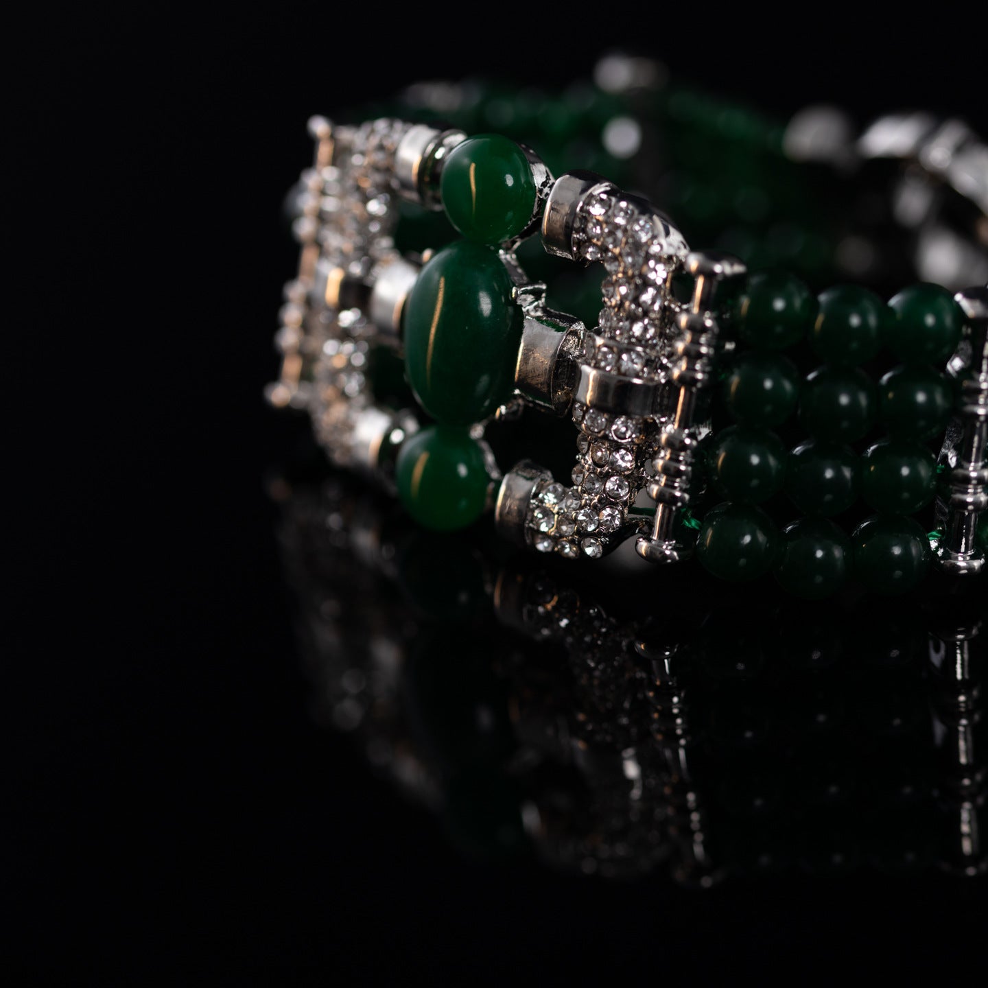 Vintage Agate Art Deco Statement Bracelet for Men