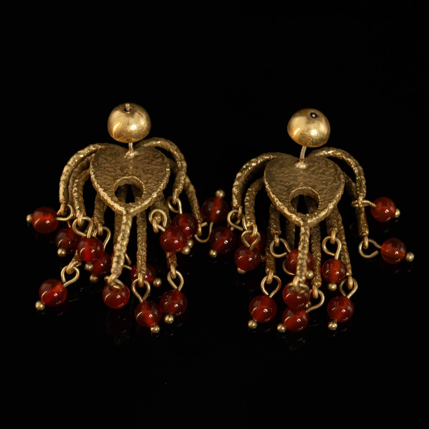 Vintage Agate Classic Luxury Earrings Handcrafted Design