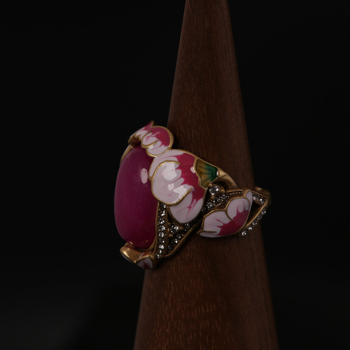 Vintage Refined Enamel & Natural Stone Jewelry Set