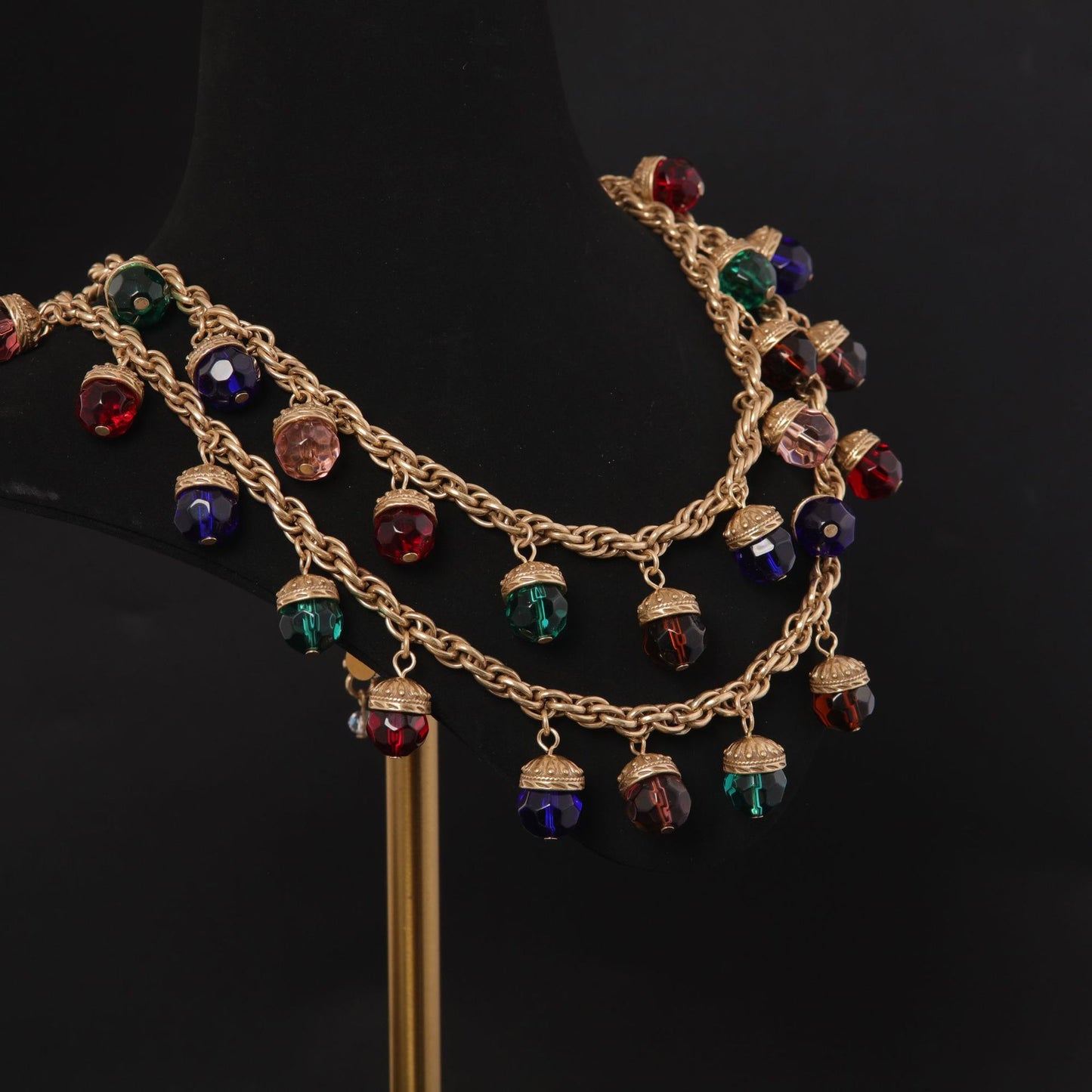 Vintage Glass Geometric Refined Handcrafted Necklace for Women