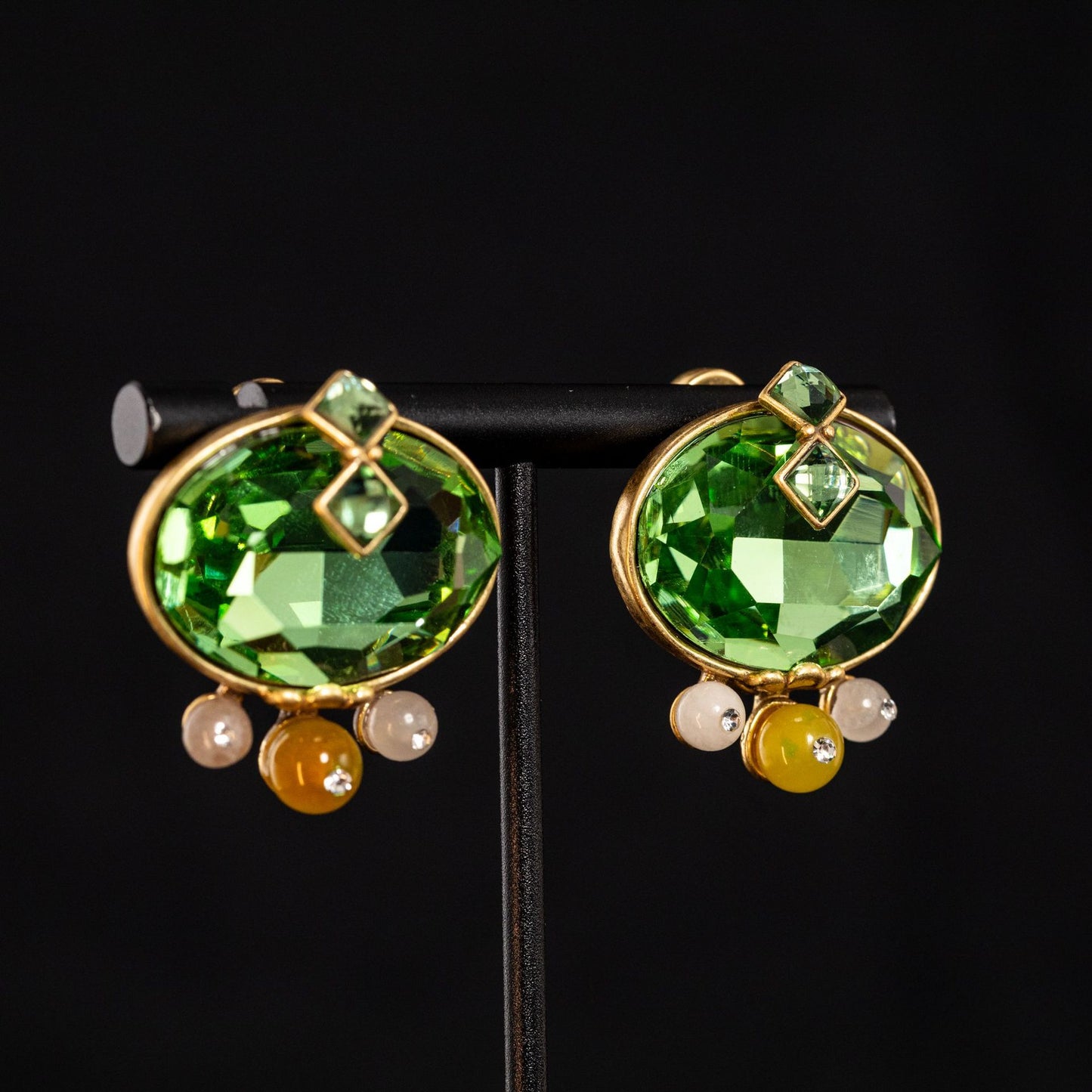 Vintage Crystal Elegant Stone Inlay Earrings for Ladies