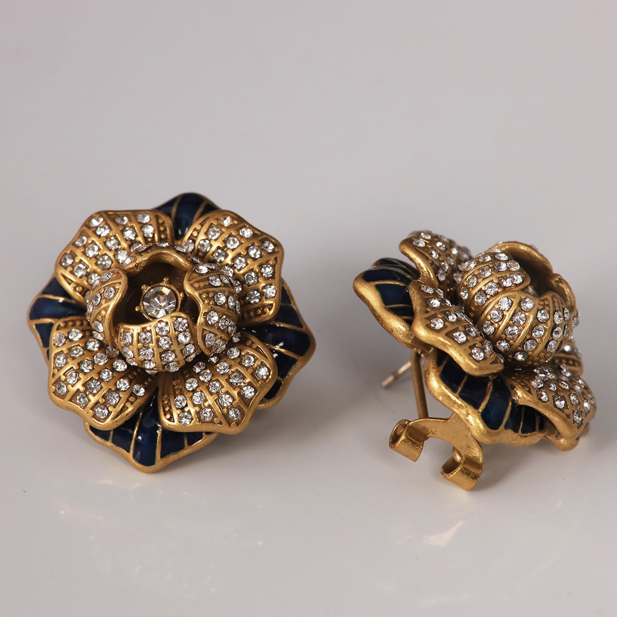 Vintage Enamel Chic Refined Earrings Gift Jewelry