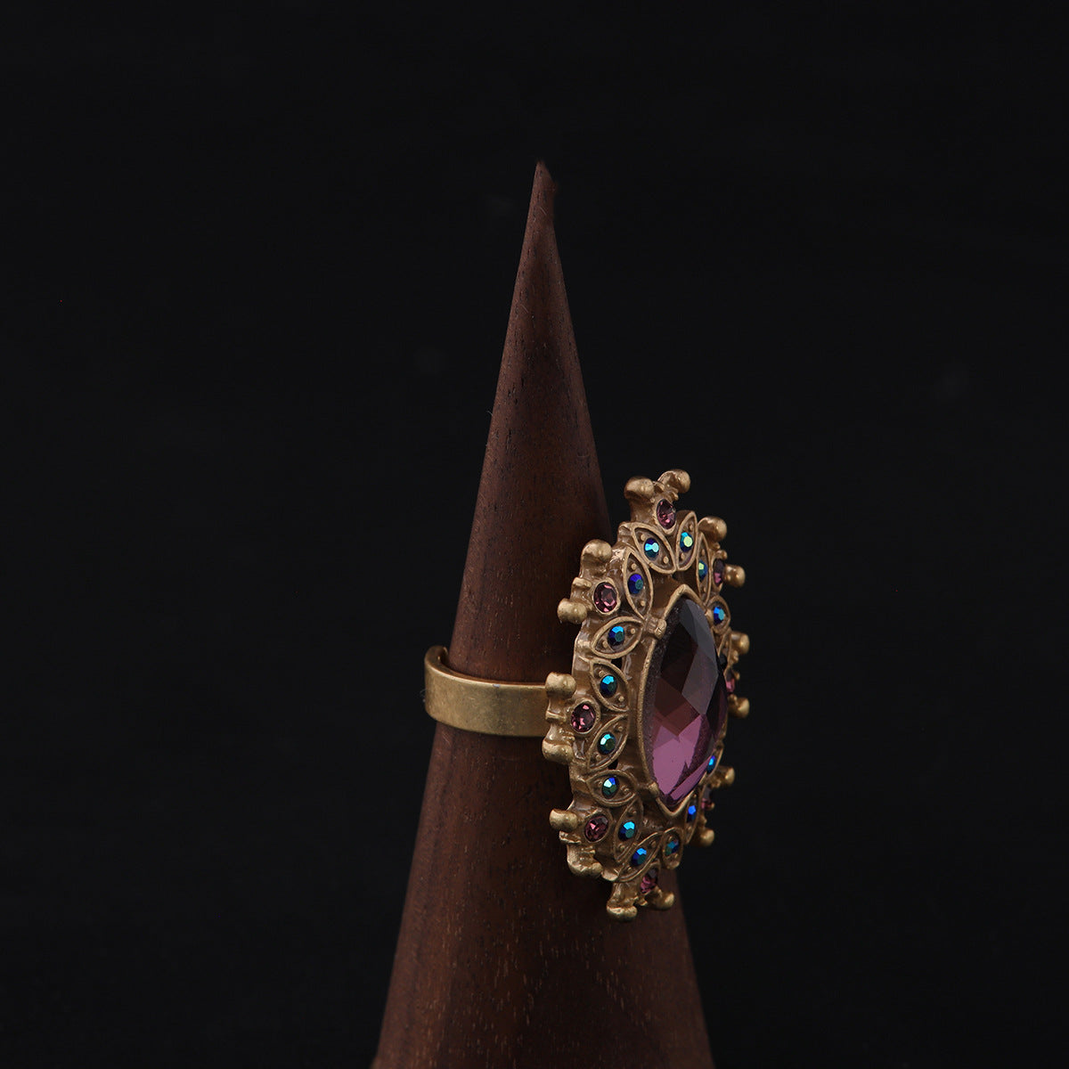 Vintage Floral Timeless Handcrafted Open Ring Gift Jewelry