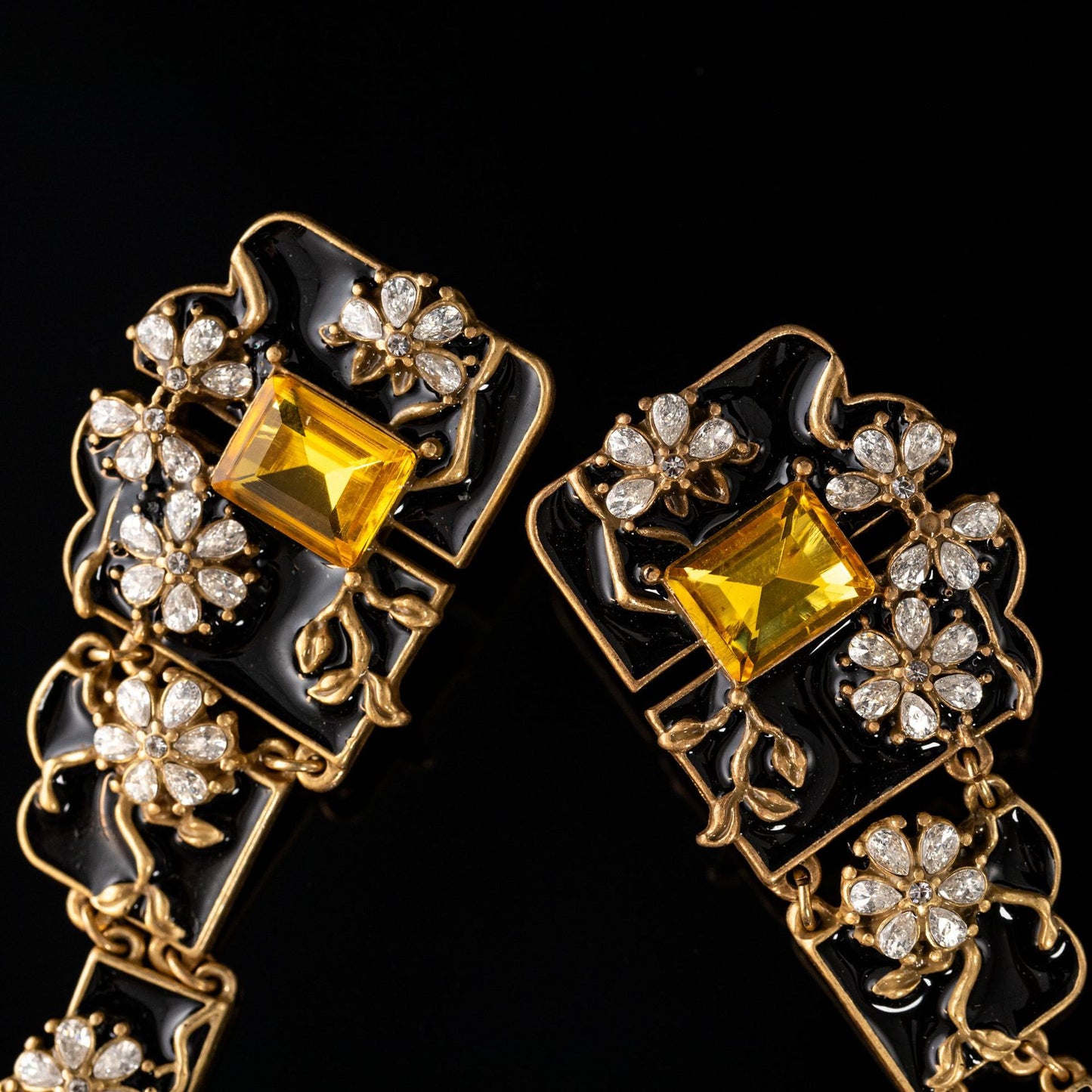 Vintage Artisan Stone Inlay Earrings for Women