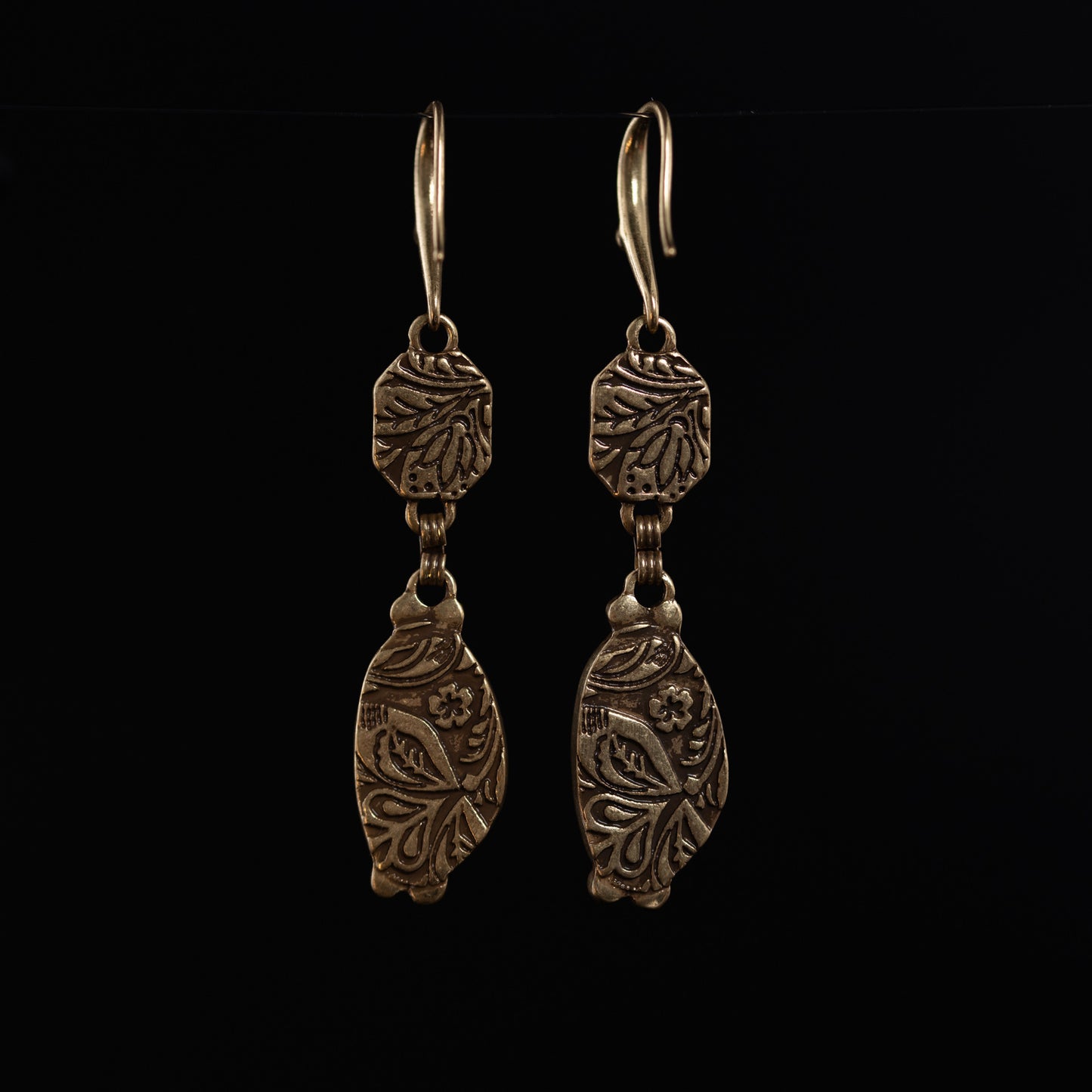 Vintage Natural Stone Geometric Statement Handcrafted Earrings for Women