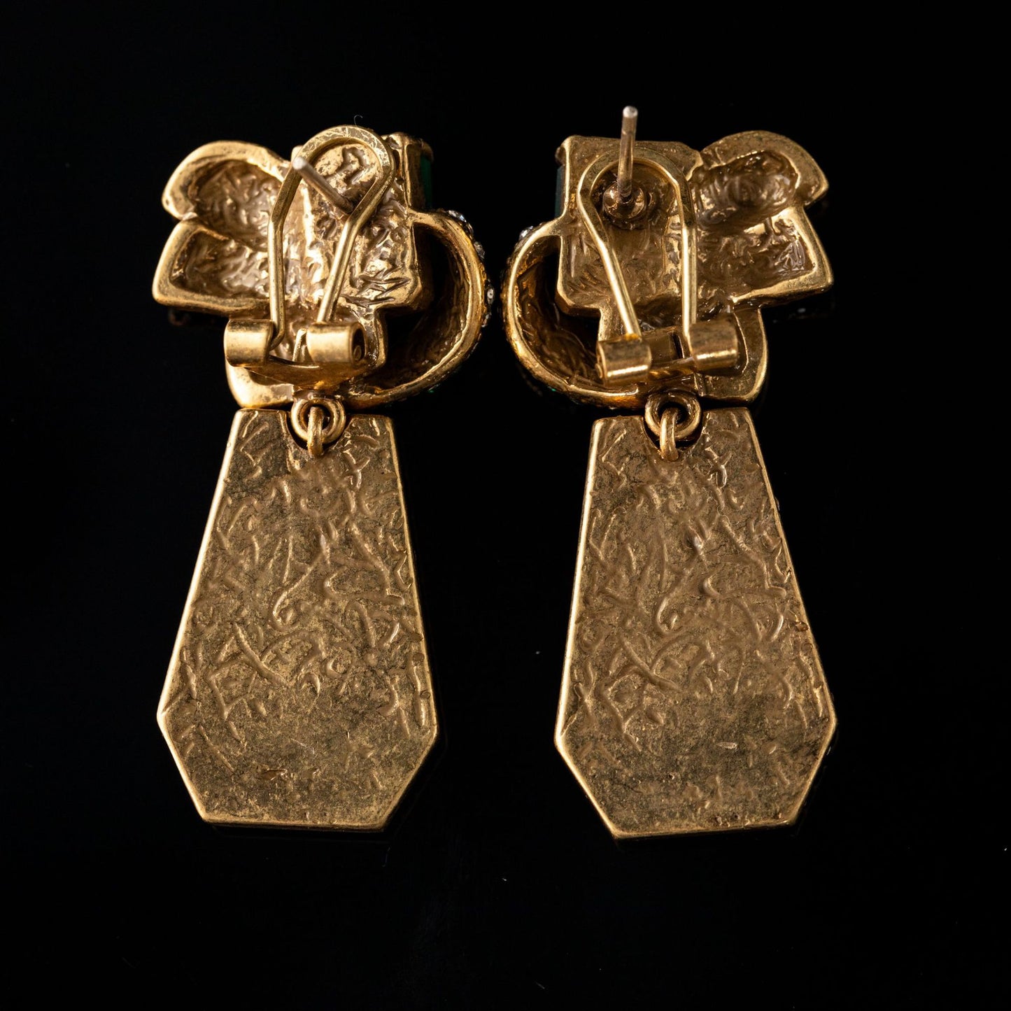 Vintage Natural Stone Geometric Classic Earrings Handcrafted Design