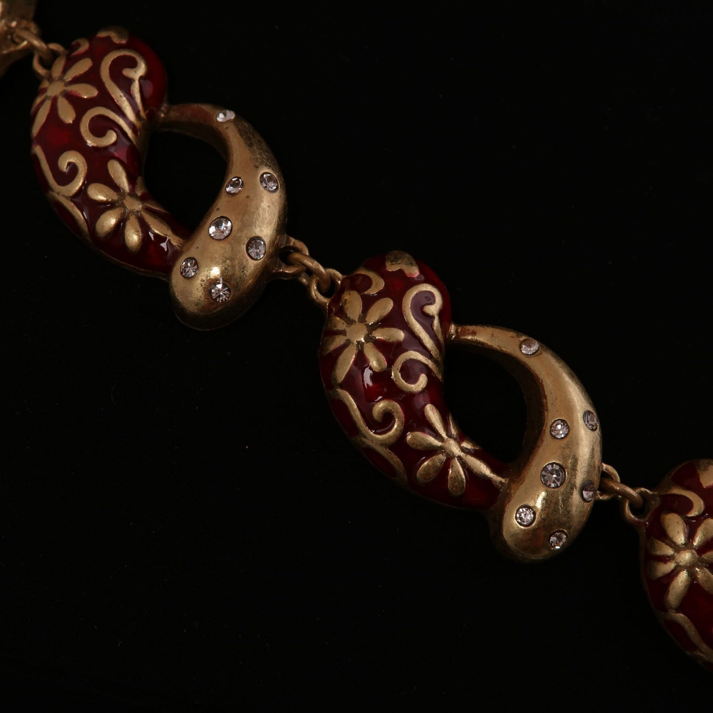 Vintage Enamel Geometric Artisan Handcrafted Necklace Timeless Style