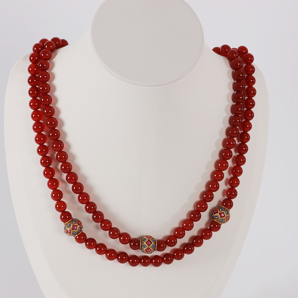 Vintage Agate Heart Chic Polished Necklace Handcrafted Design