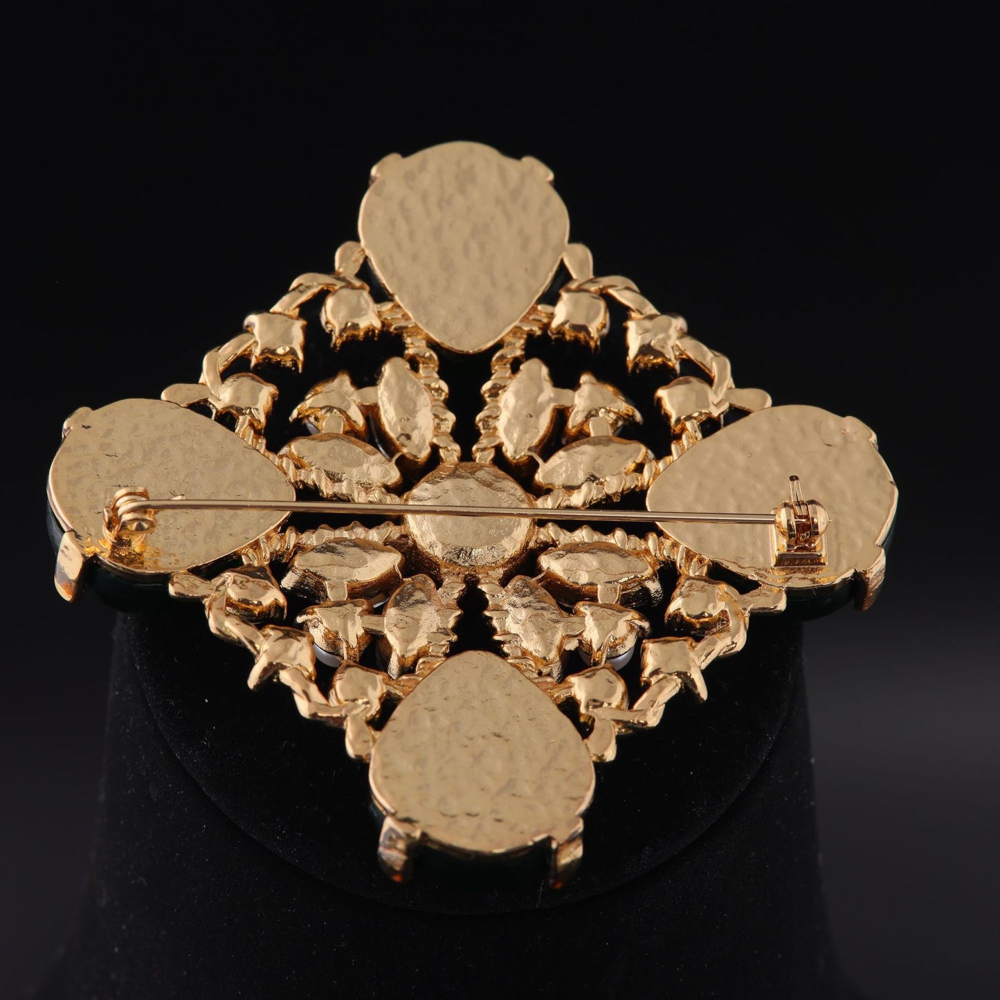 Vintage Glass Geometric Elegant Brooches Handcrafted Design