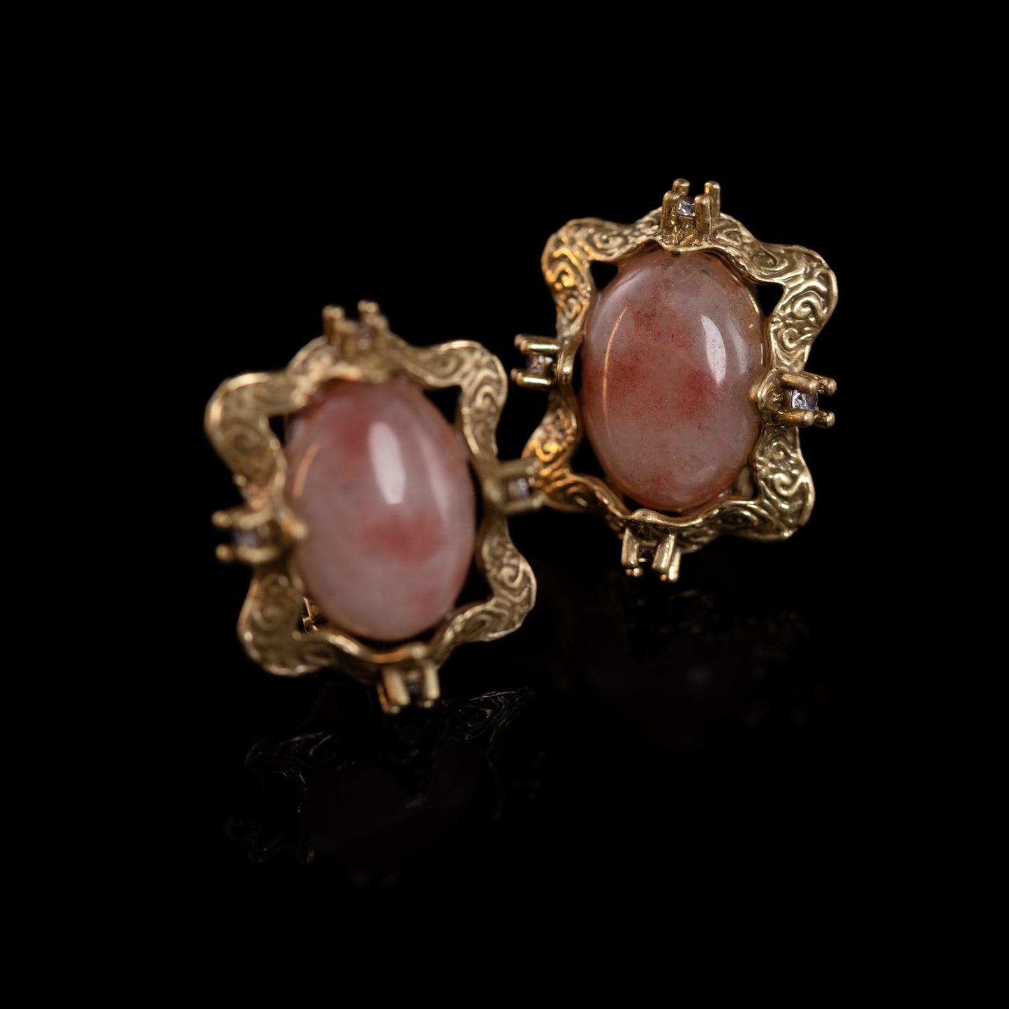 Vintage Natural Stone Timeless Handcrafted Earrings Handcrafted Design