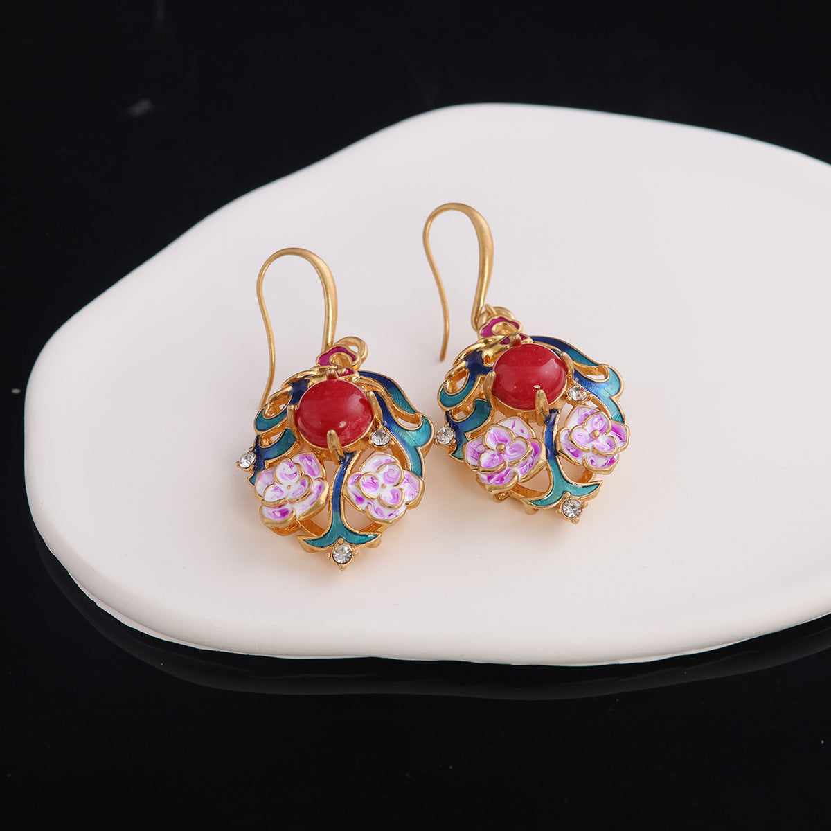 Vintage Agate Classic Handcrafted Earrings for Women