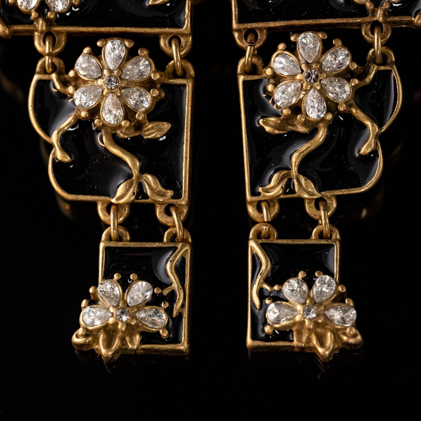 Vintage Artisan Stone Inlay Earrings for Women