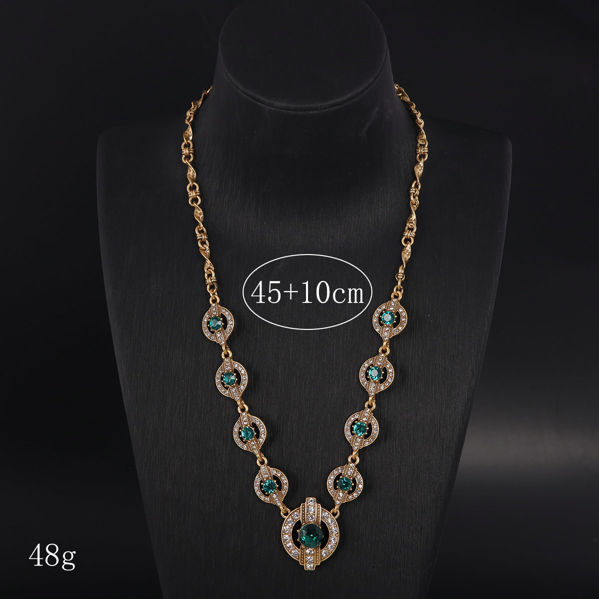 Vintage Cubic Zirconia Statement Necklace for Women
