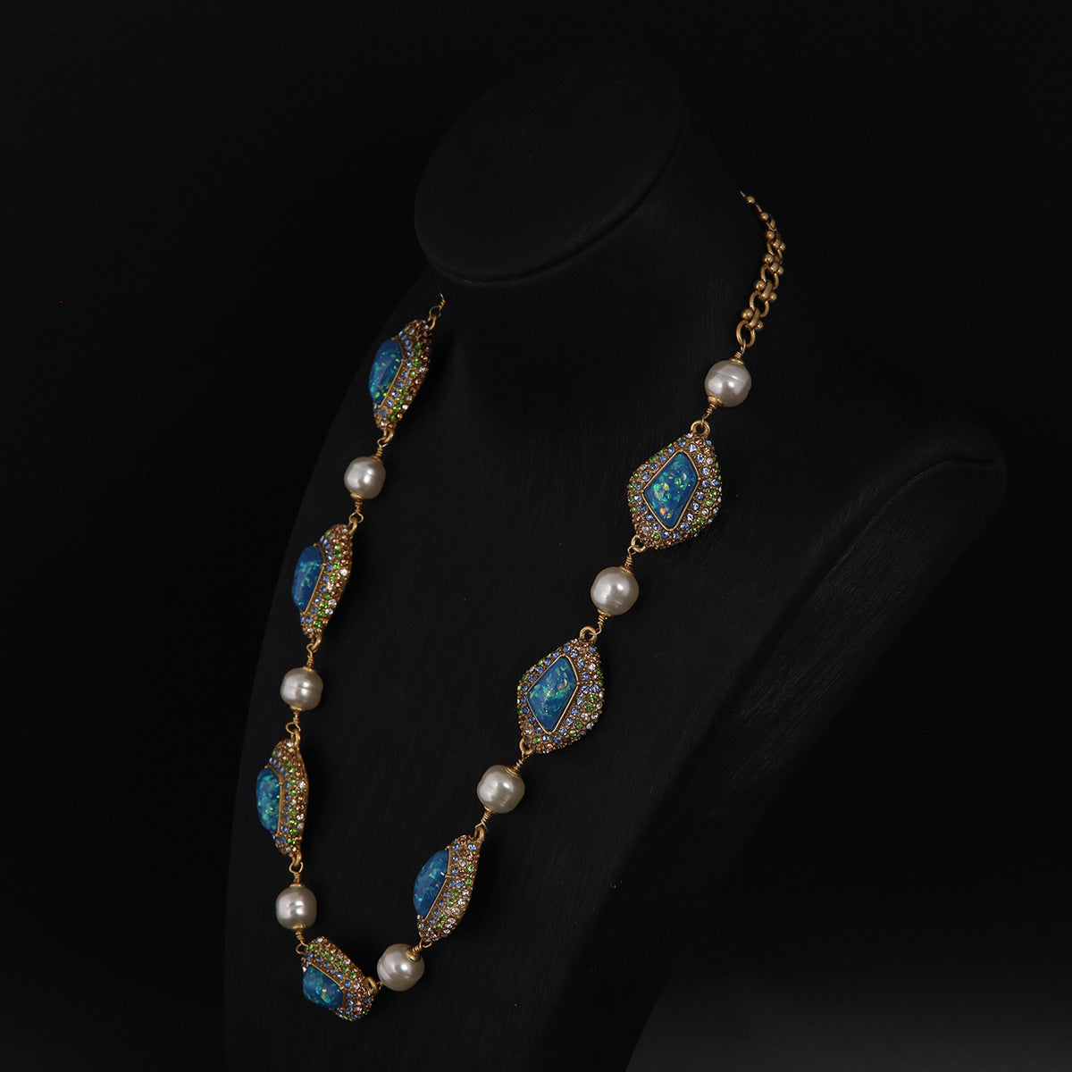 Vintage Geometric Statement Artisan Necklace for Women