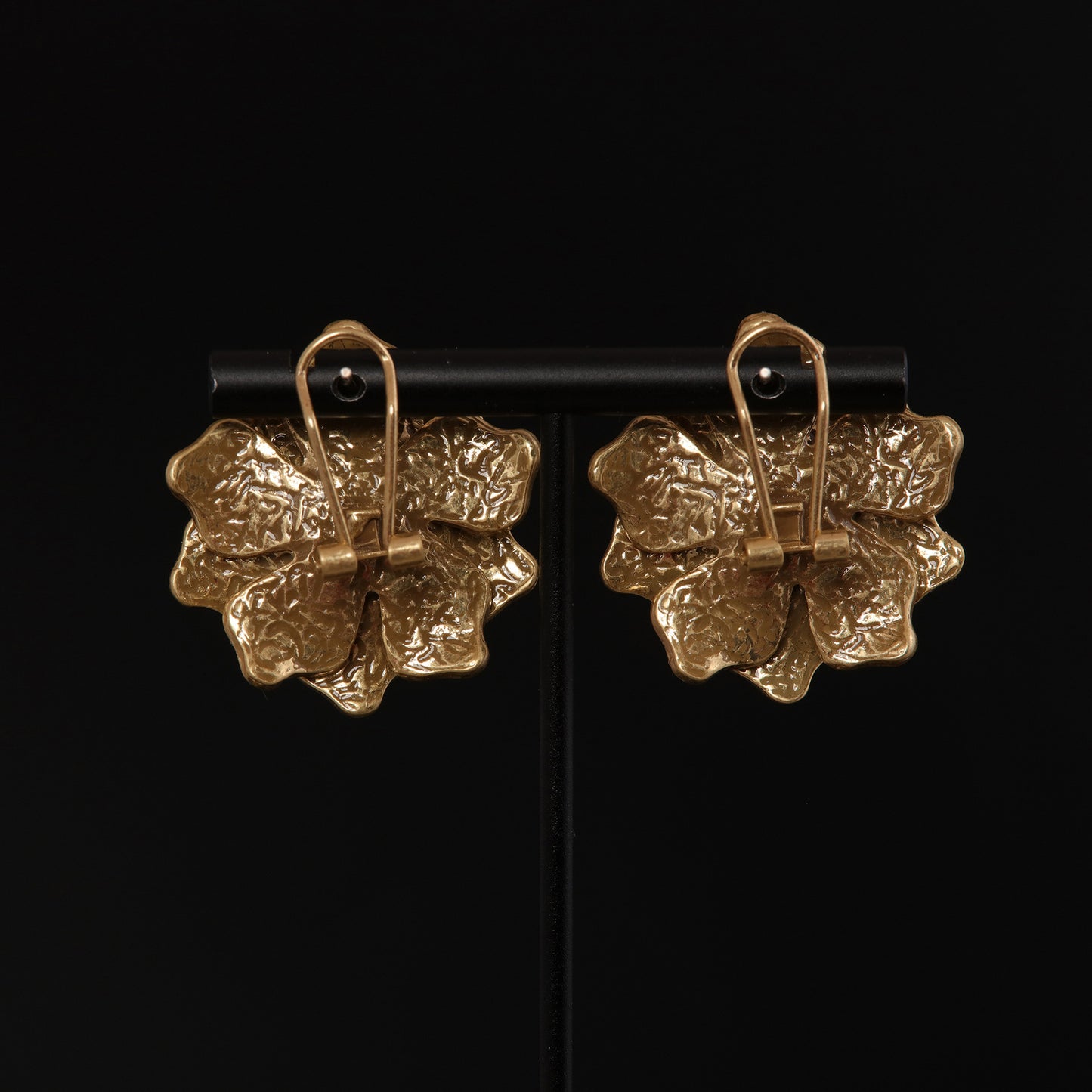 Vintage Enamel Floral Artisan Polished Earrings for Ladies