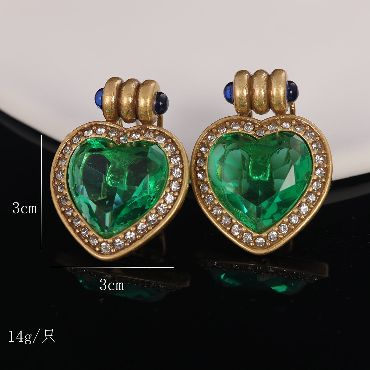 Vintage Heart Statement Classic Earrings Gift Jewelry