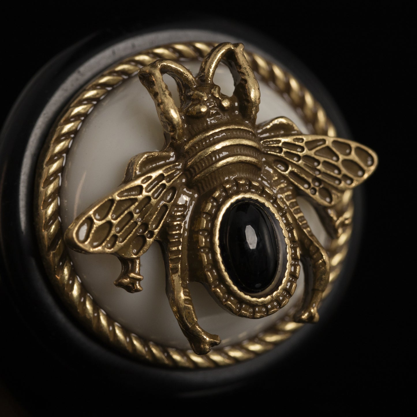 Vintage Agate Geometric Elegant Handcrafted Open Ring Timeless Style