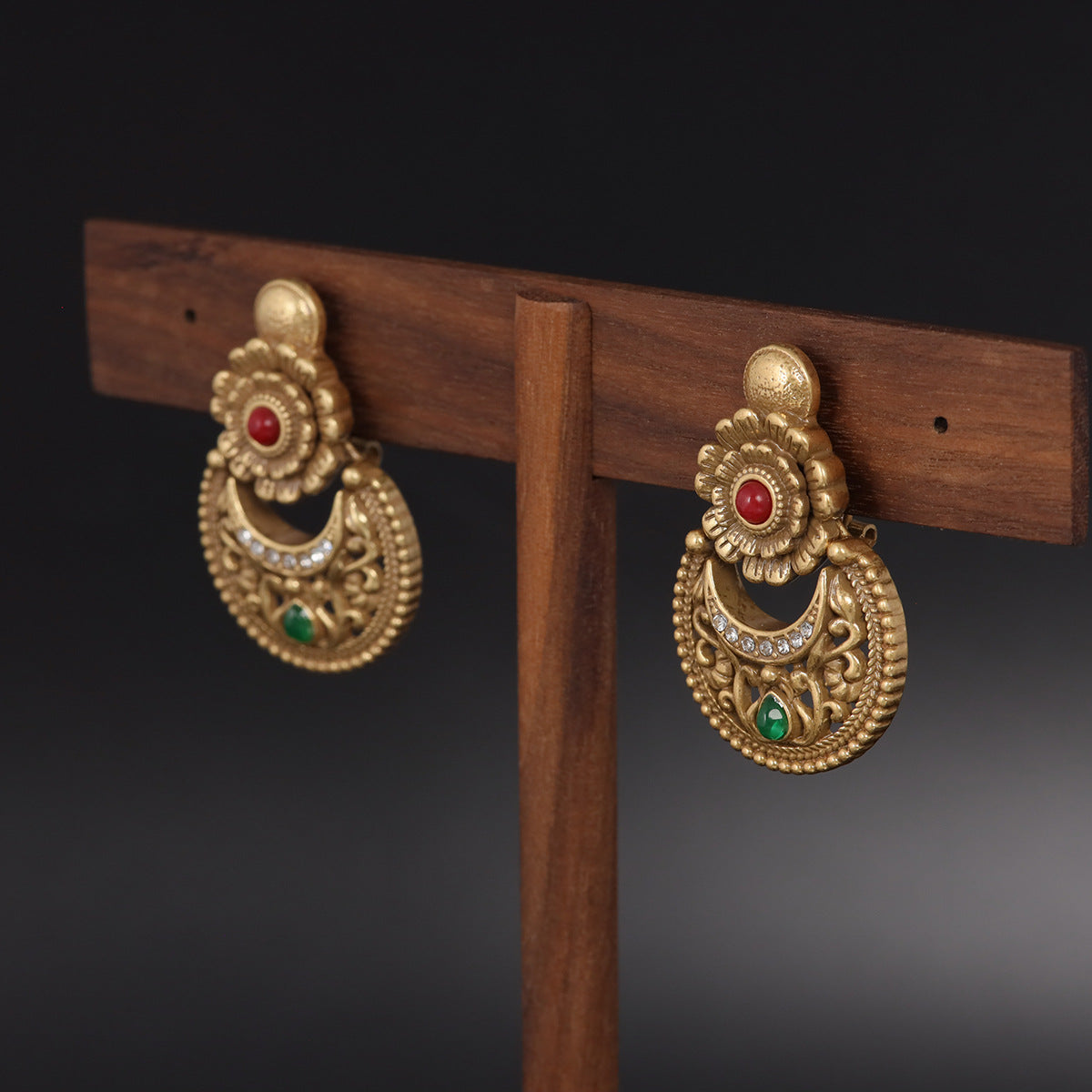 Vintage Crystal Geometric Artisan Earrings Timeless Style