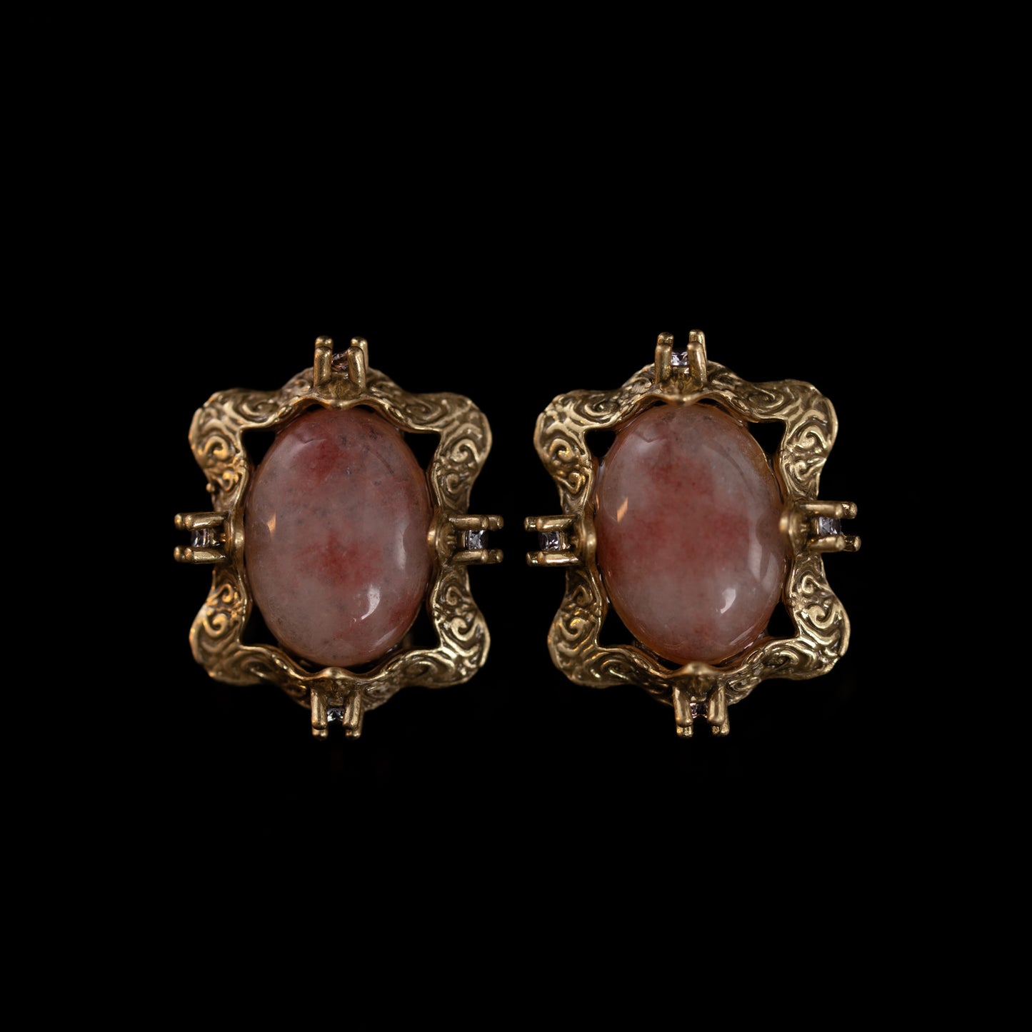 Vintage Natural Stone Timeless Handcrafted Earrings Handcrafted Design