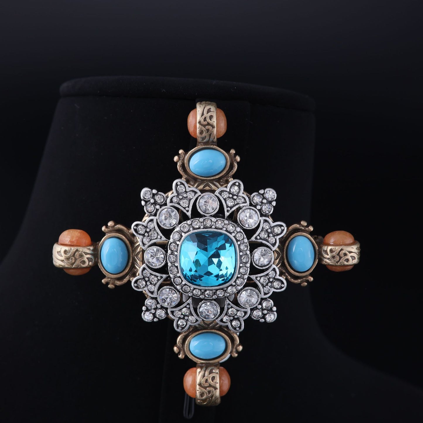 Vintage Natural Stone Geometric Elegant Brooches Timeless Style