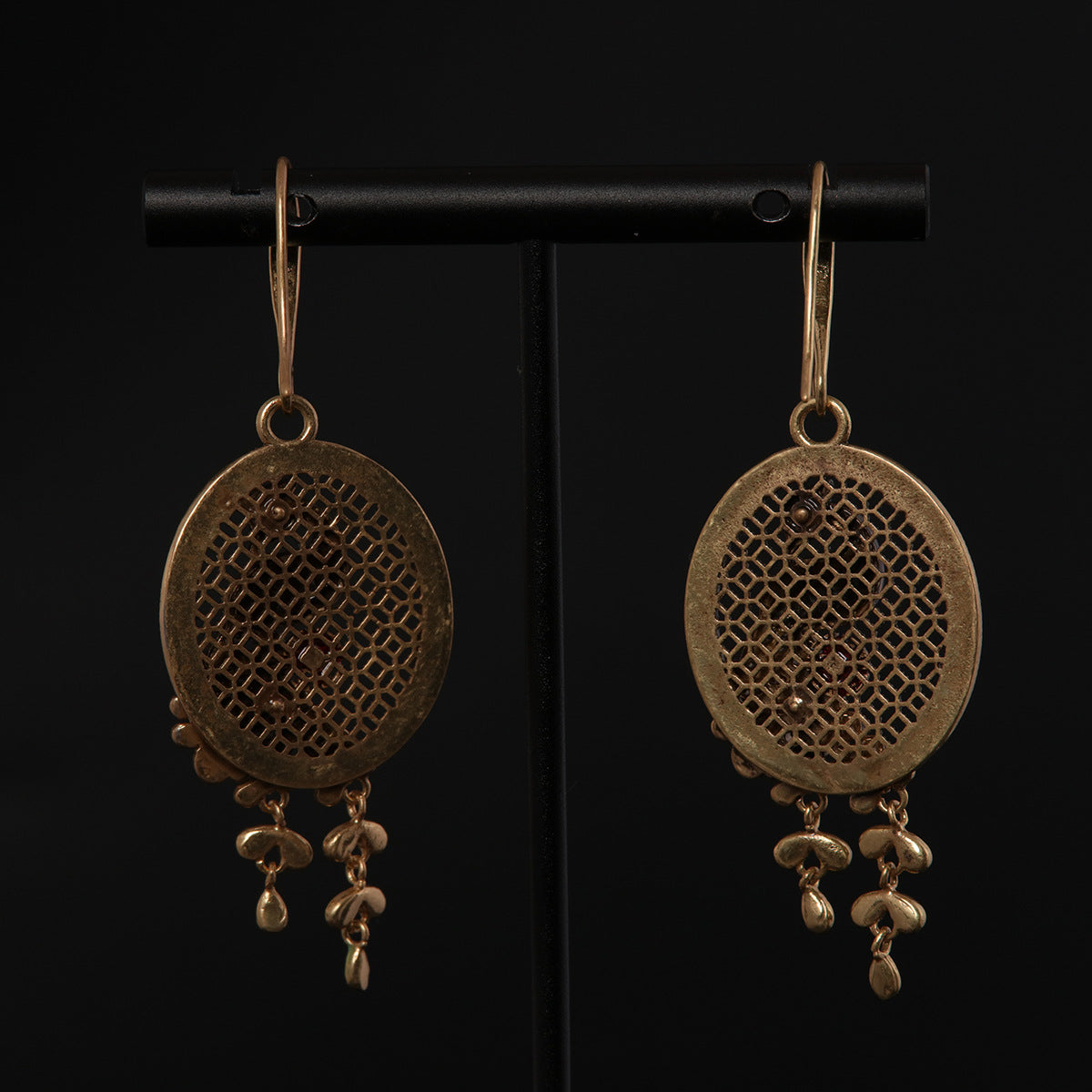 Vintage Enamel Statement Refined Earrings Gift Jewelry