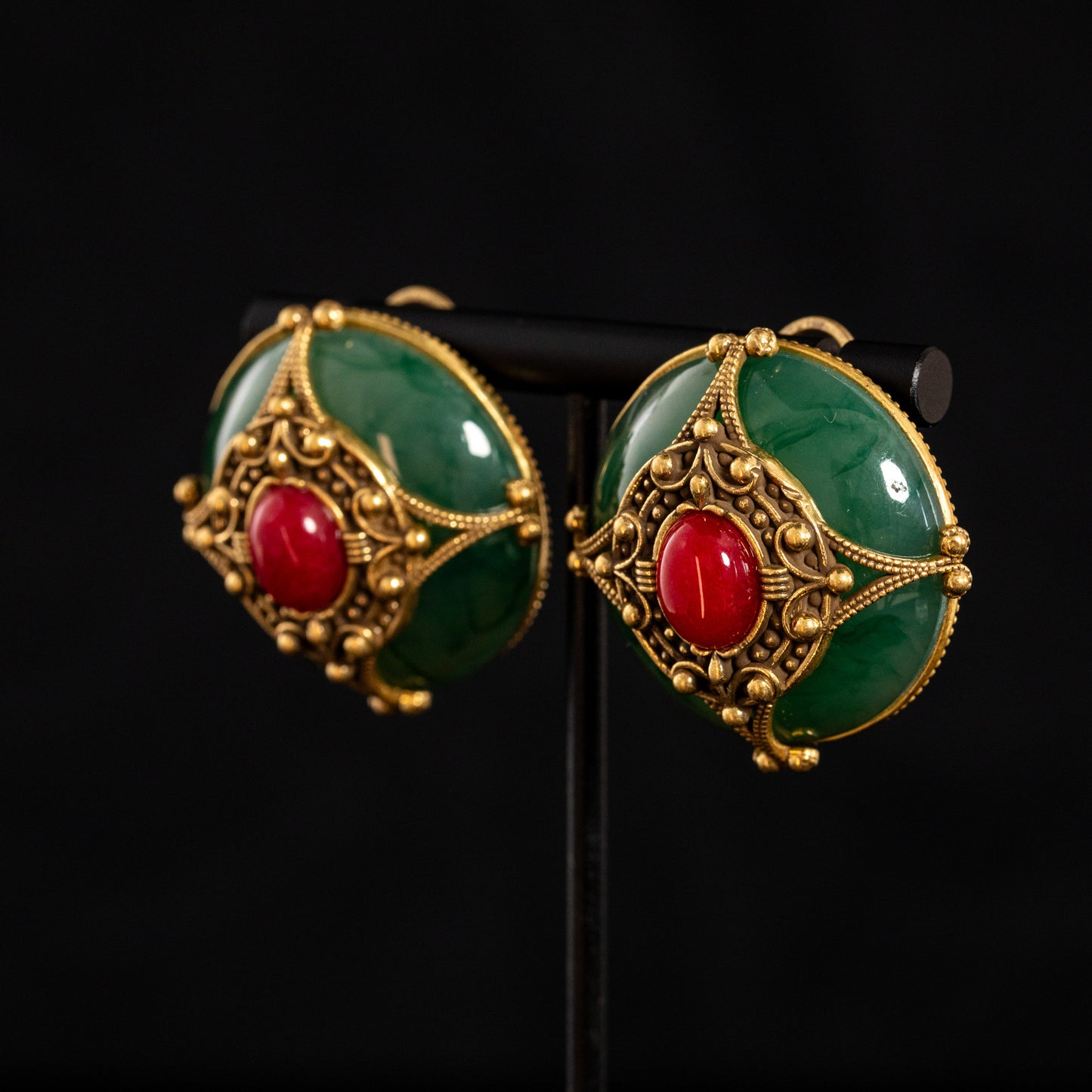 Vintage Pearl Baroque Statement Earrings for Ladies