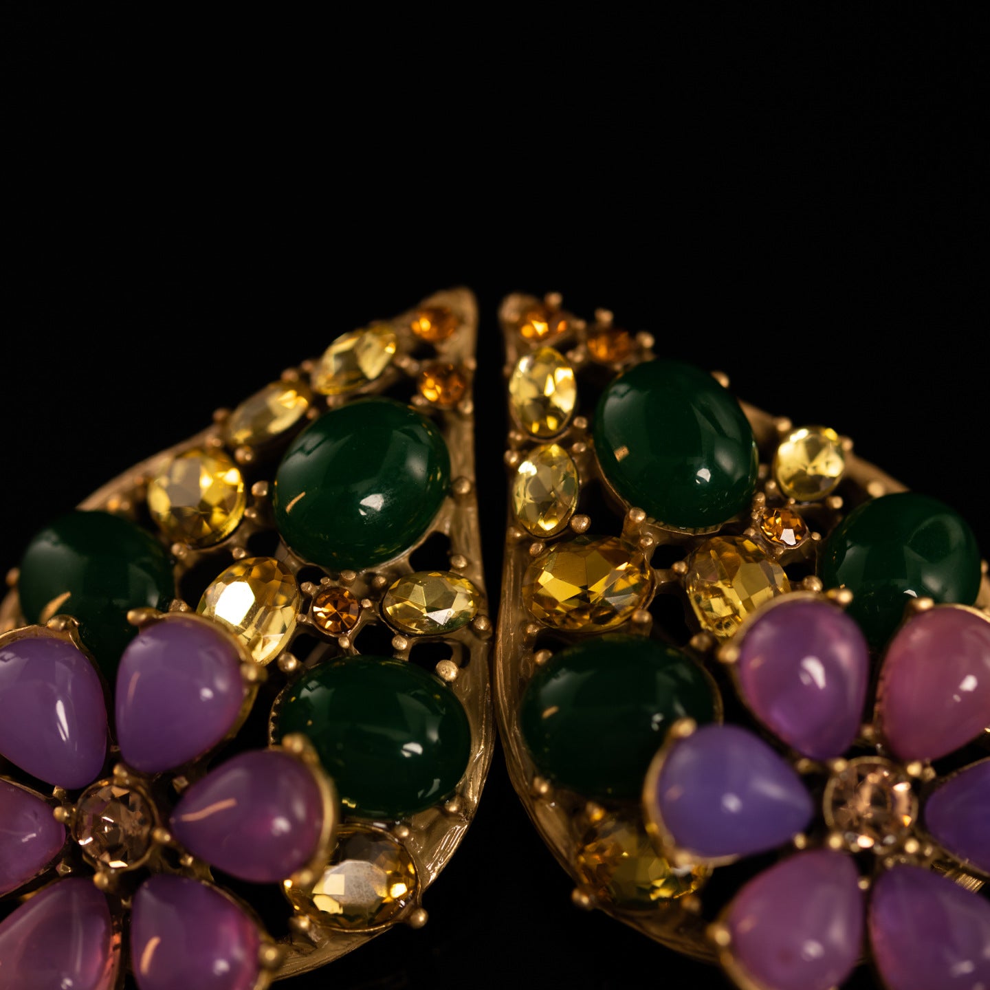 Vintage Natural Stone Floral Chic Earrings for Ladies