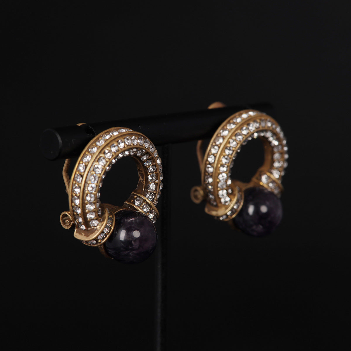 Vintage Agate Elegant Elegant Earrings Handcrafted Design
