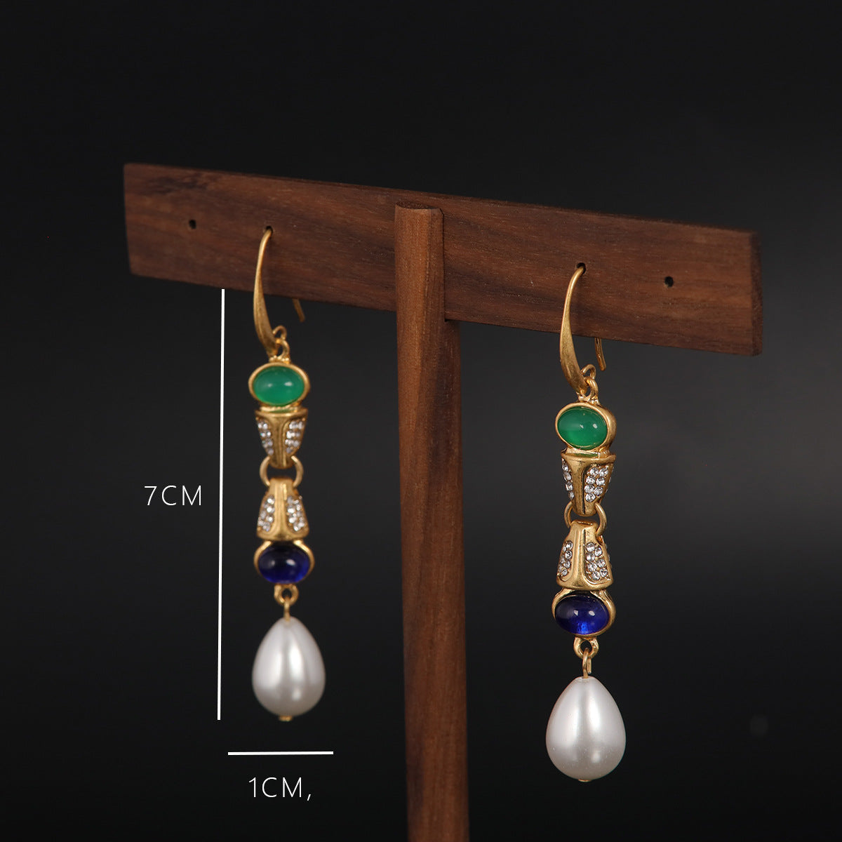 Vintage Agate Chic Polished Earrings Handcrafted Design