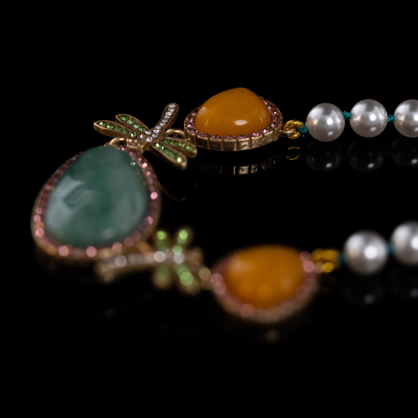 Vintage Pearl Geometric Luxury Handcrafted Necklace Gift Jewelry
