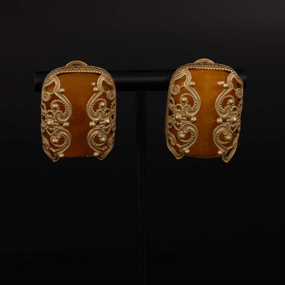 Vintage Natural Stone Geometric Elegant Earrings Gift Jewelry