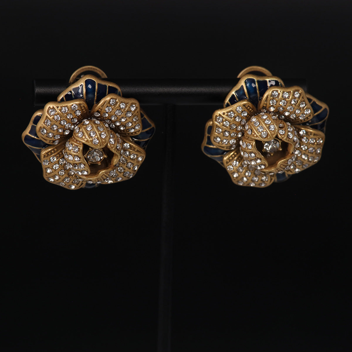 Vintage Enamel Chic Refined Earrings Gift Jewelry