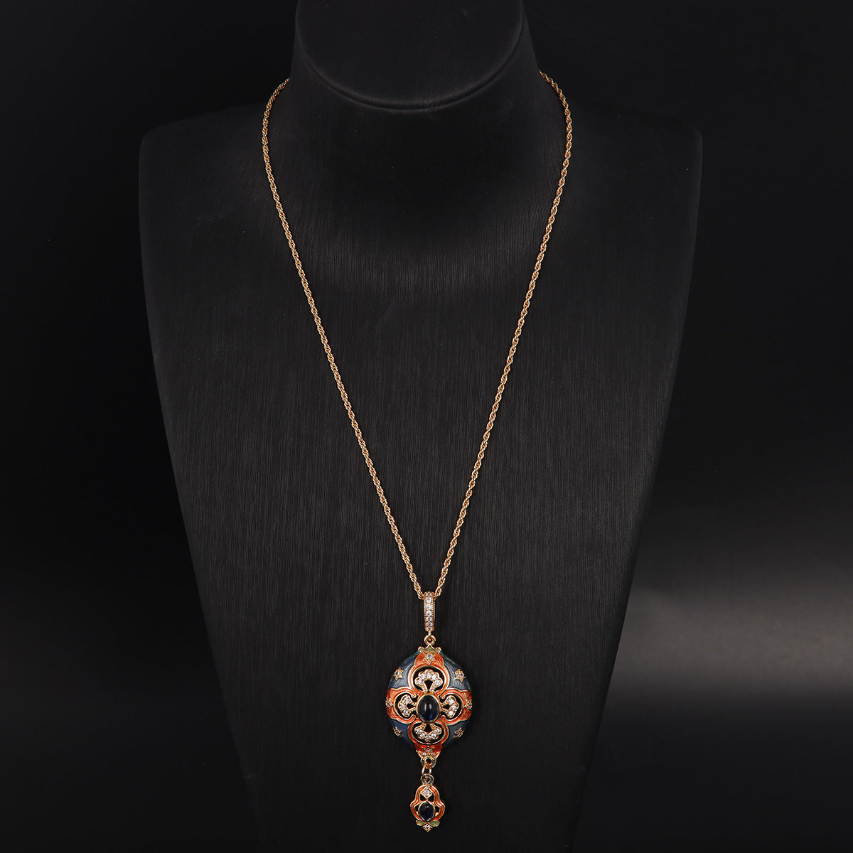 Vintage Luxury Enamel Geometric Jewelry Set Designer