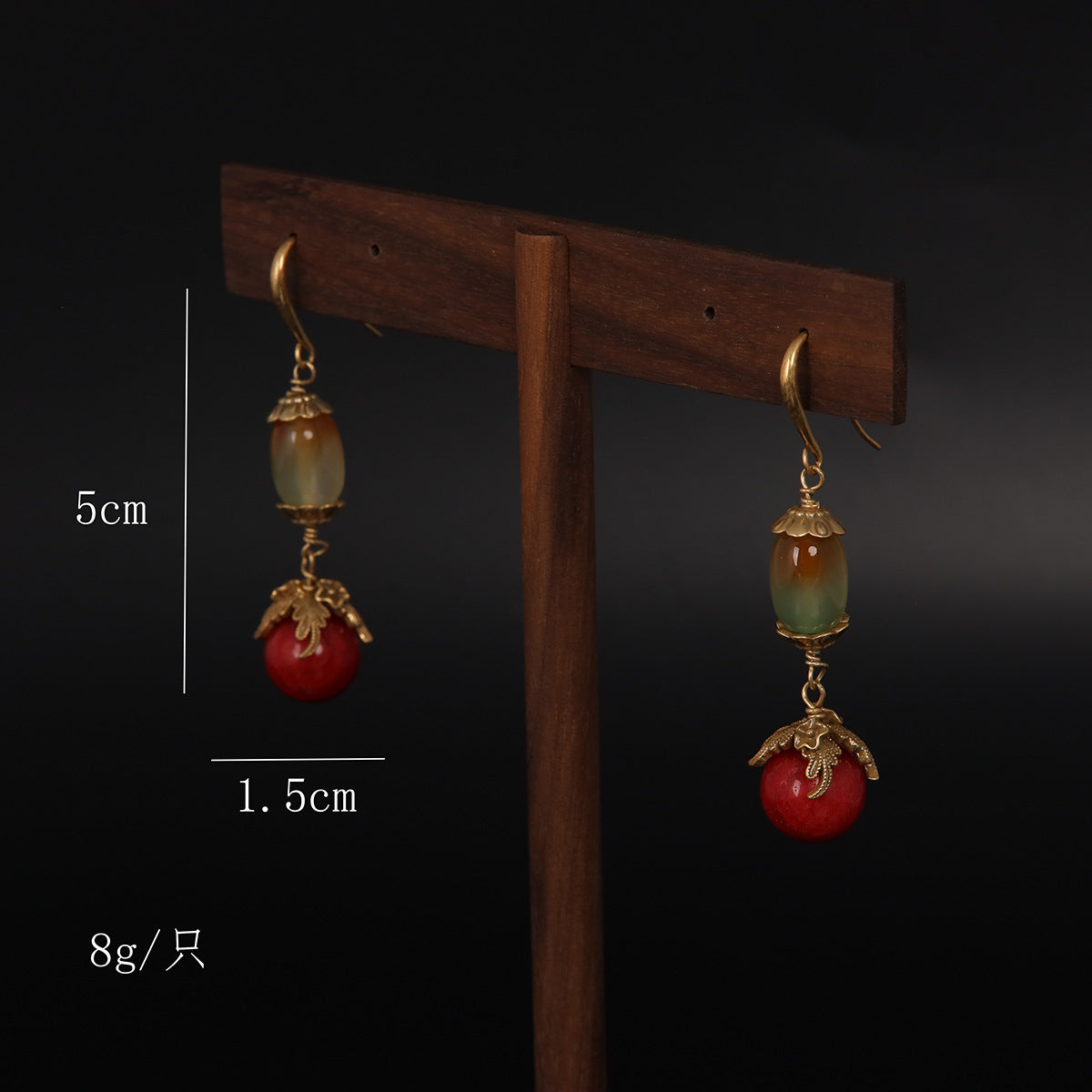 Vintage Agate Refined Handcrafted Earrings Timeless Style