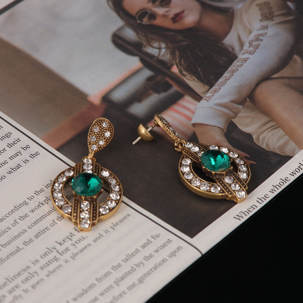 Vintage Elegant Handcrafted Classic Earrings Gift Jewelry