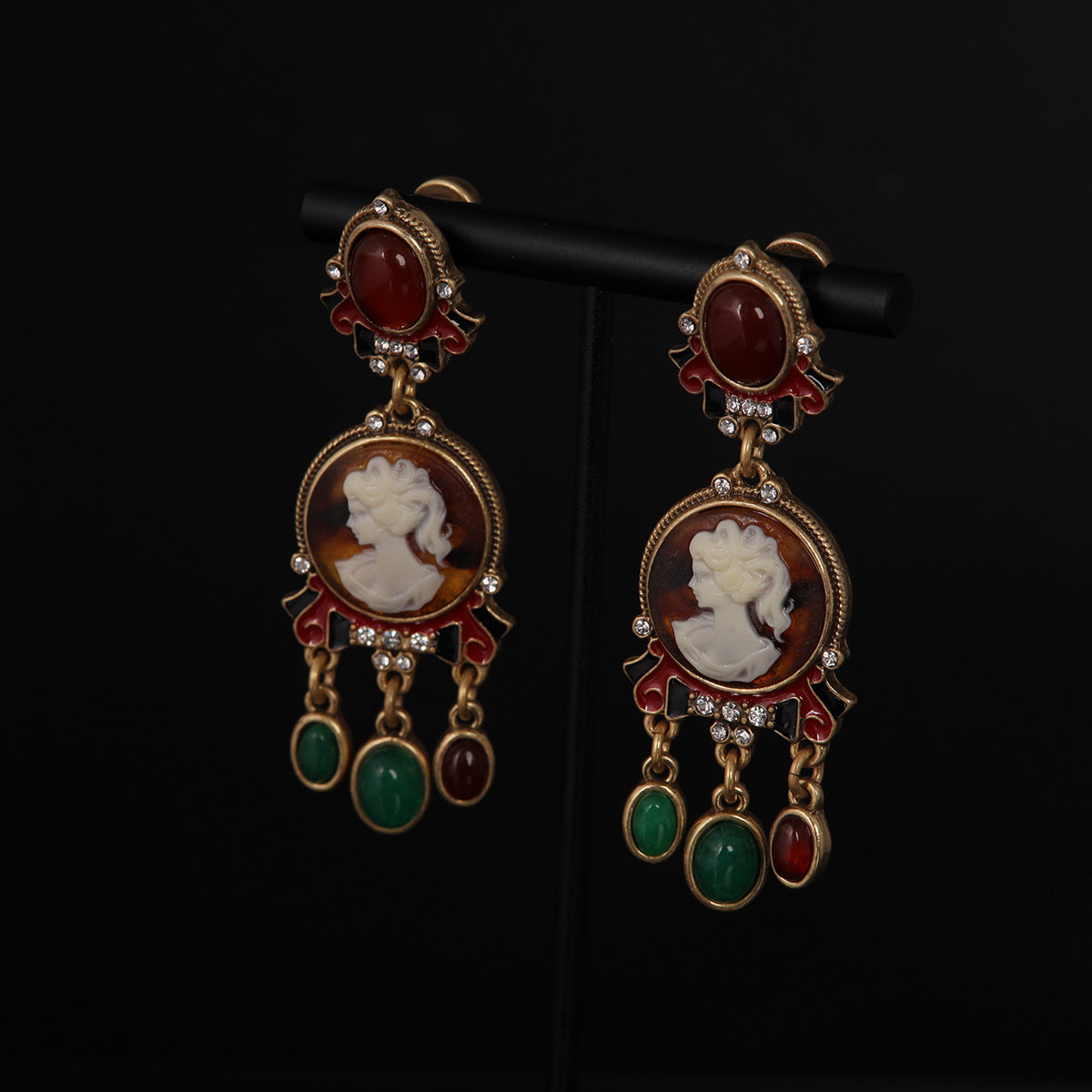 Vintage Agate Statement Chic Earrings for Women