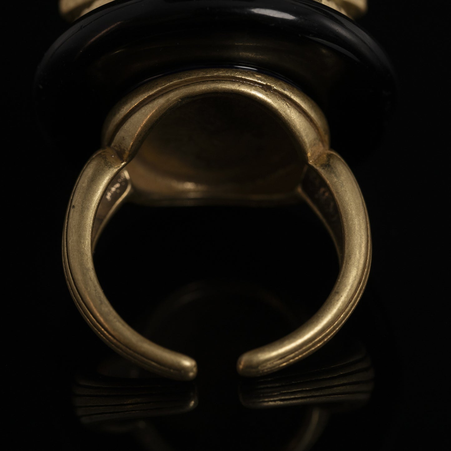Vintage Agate Geometric Elegant Handcrafted Open Ring Timeless Style