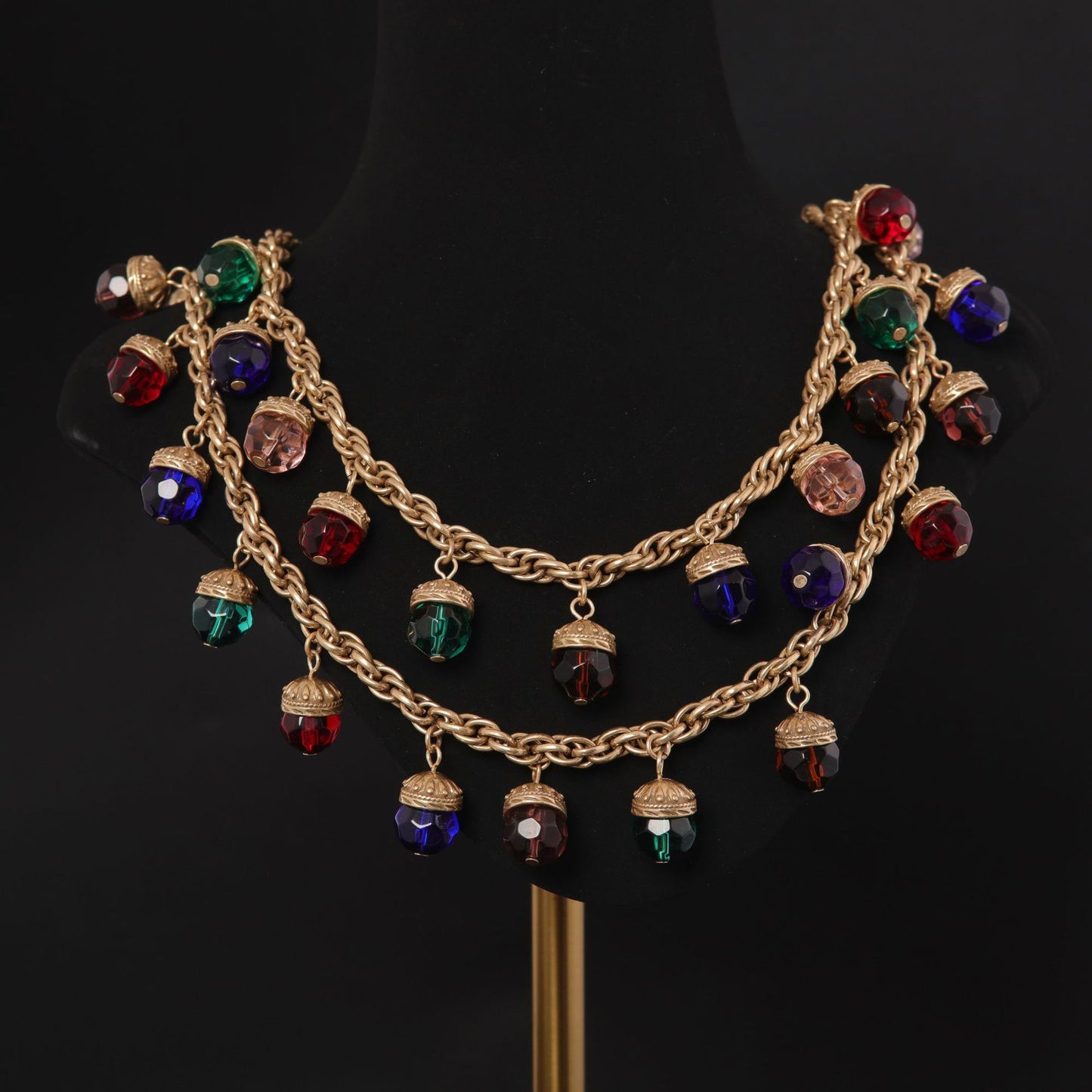 Vintage Glass Geometric Refined Handcrafted Necklace for Women
