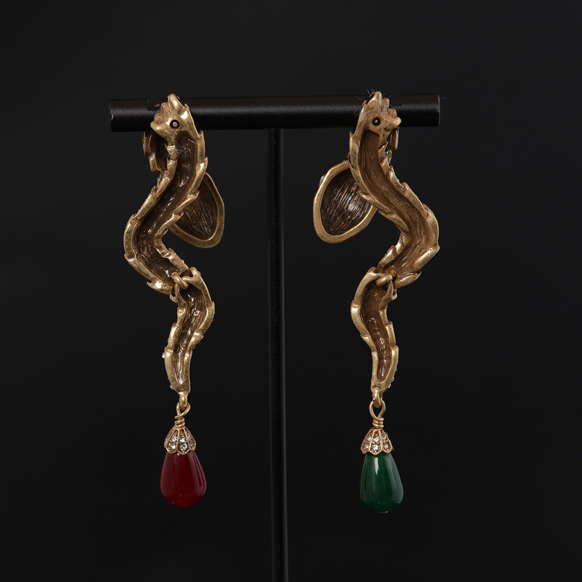 Vintage Enamel Timeless Chic Earrings Handcrafted Design