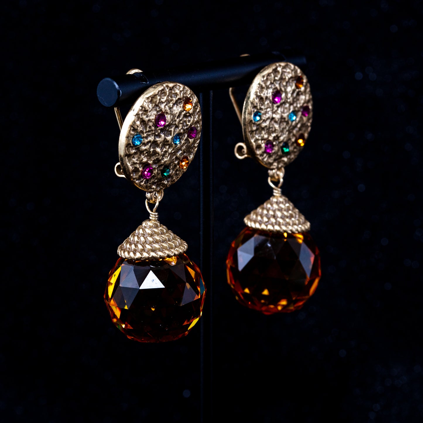 Vintage Crystal Luxury Statement Earrings Gift Jewelry