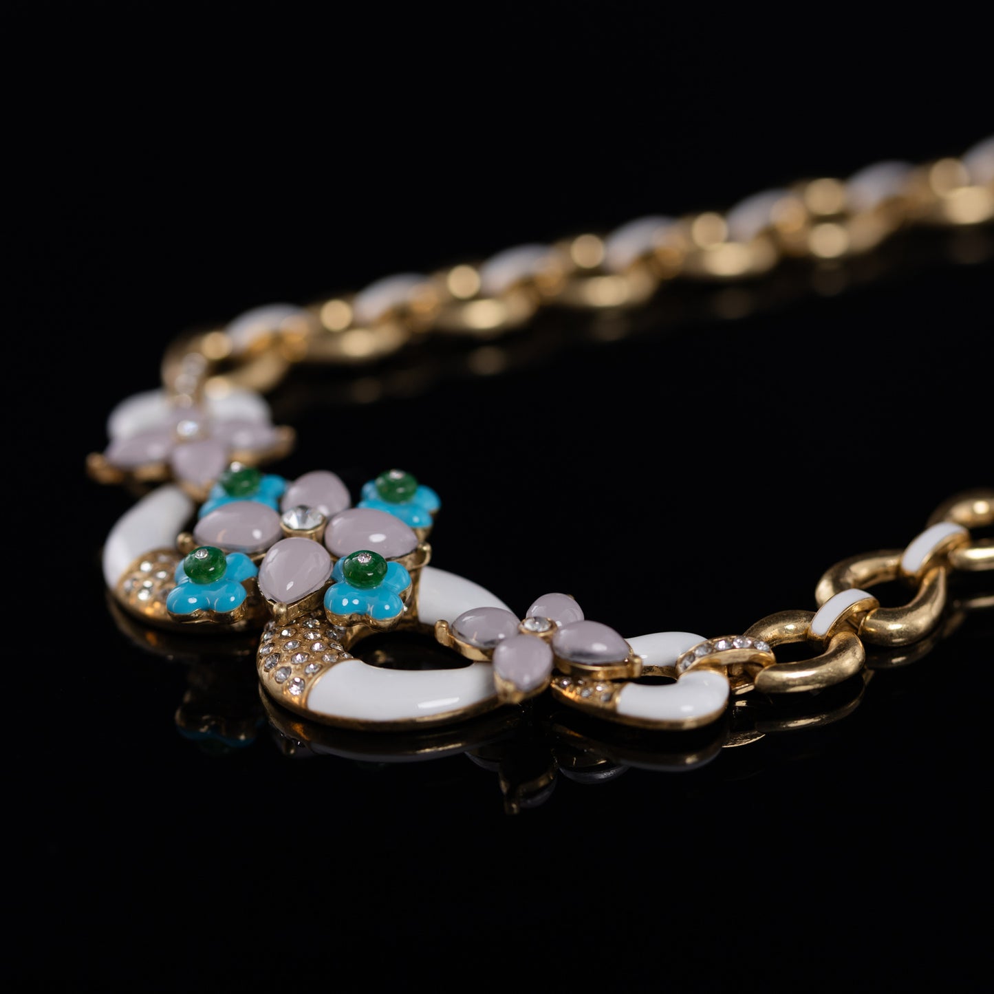 Vintage Enamel Classic Classic Necklace Gift Jewelry