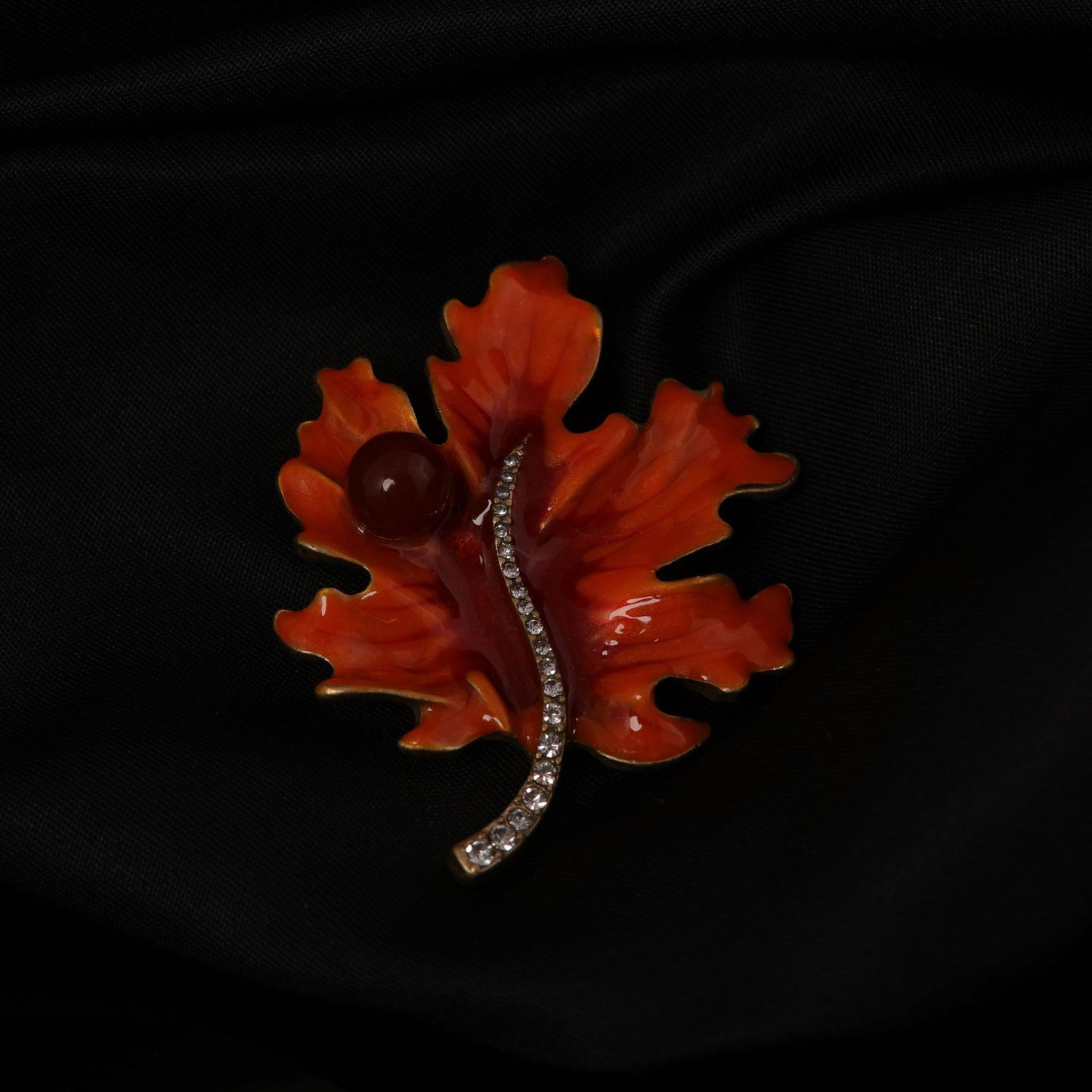 Vintage Enamel Floral Refined Brooches for Women