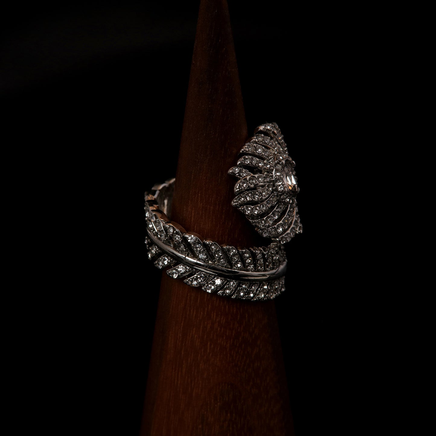 Vintage Geometric Chic Statement Open Ring