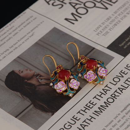 Vintage Agate Classic Handcrafted Earrings for Women