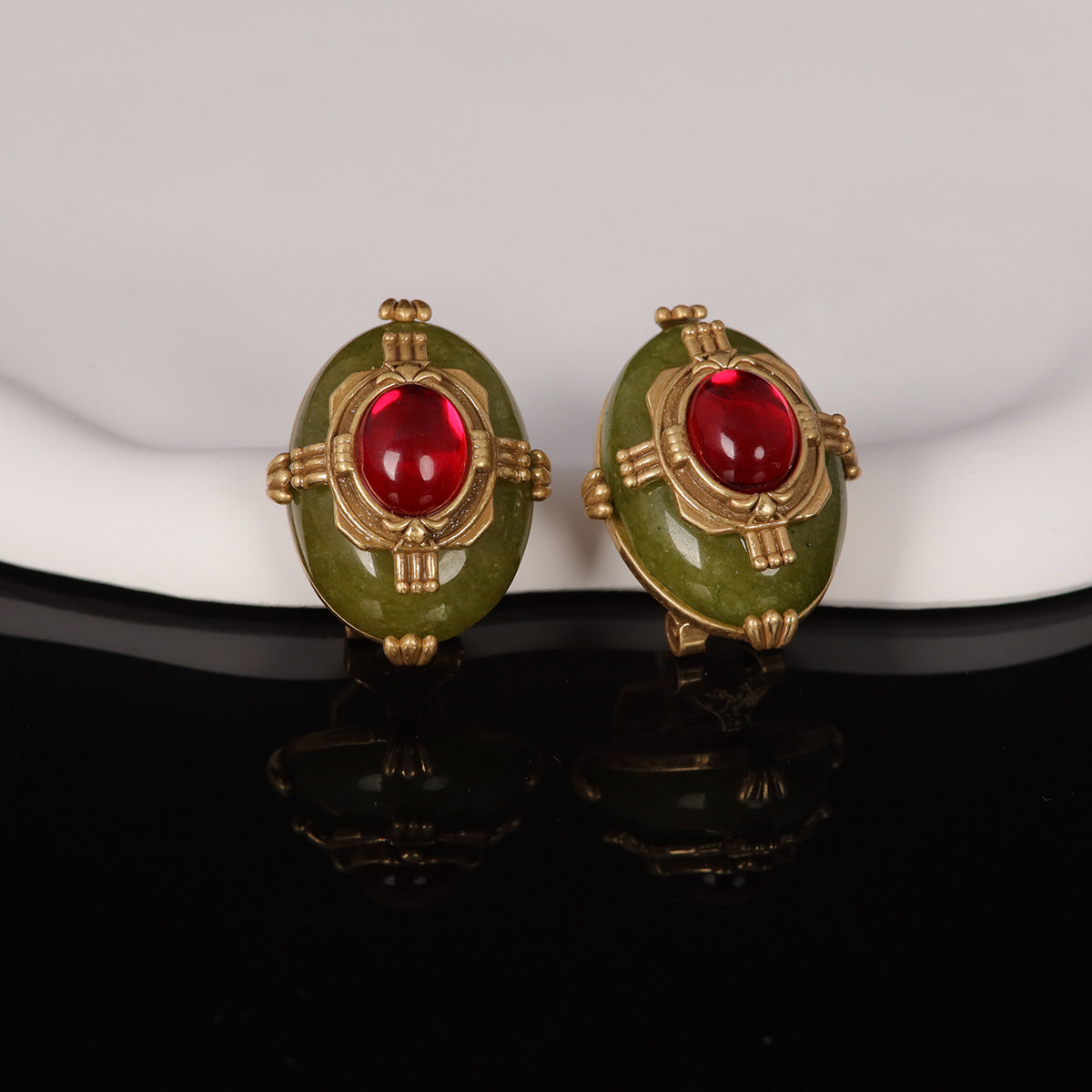 Vintage Cubic Zirconia Artisan Handcrafted Earrings for Women