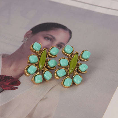 Vintage Leaf Artisan Chic Earrings Gift Jewelry