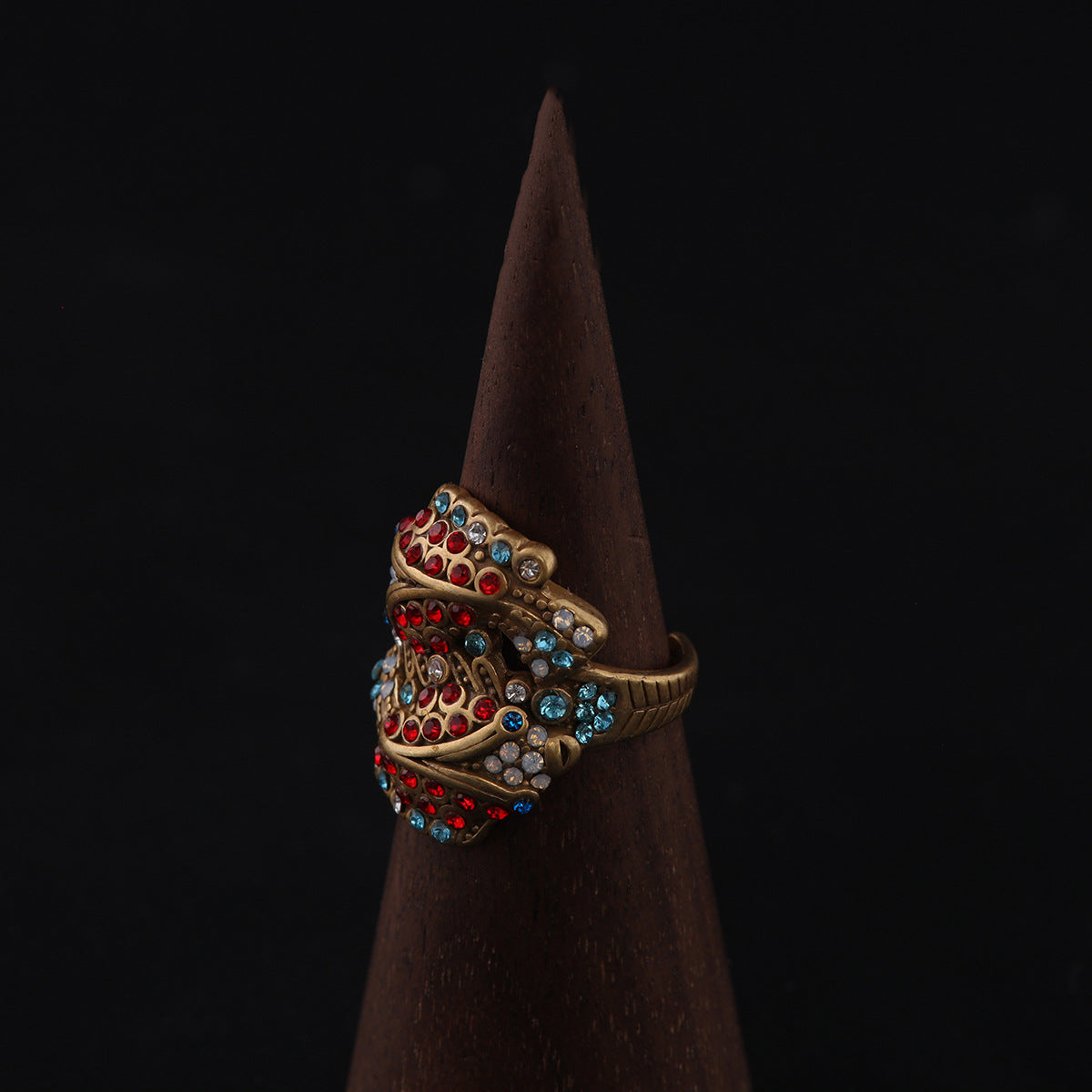 Vintage Floral Statement Baroque Open Ring Timeless Style