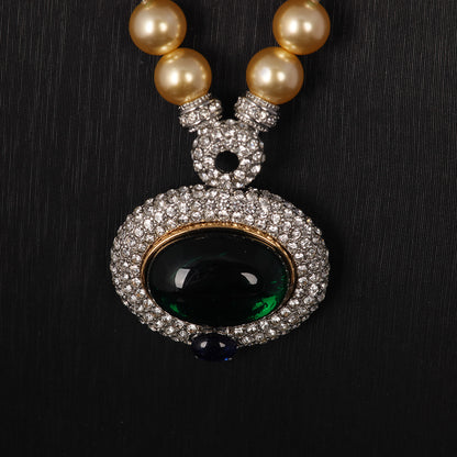 Vintage Glass Statement Elegant Necklace for Ladies