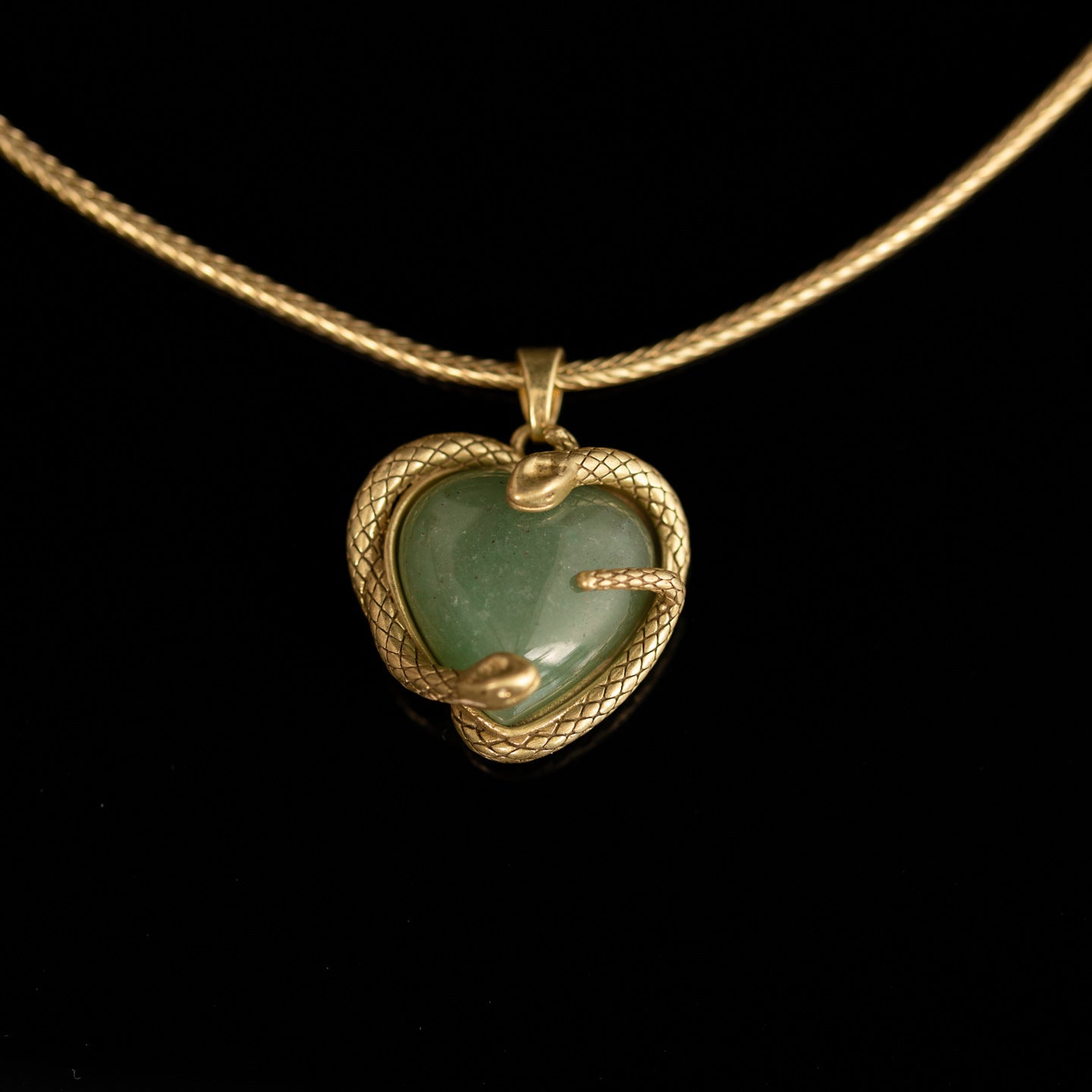 Vintage Royal Natural Stone Heart Jewelry Set
